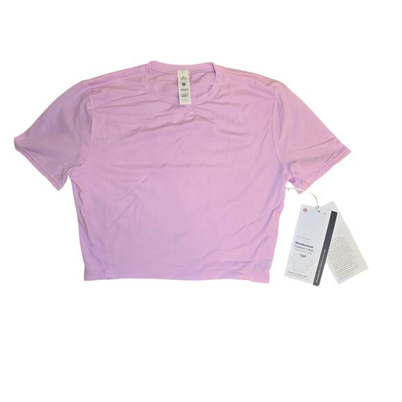 NWT Lululemon Wundermost Ultra-Soft Nulu Crewneck Cropped T-Shirt Medium - Picture 1 of 5
